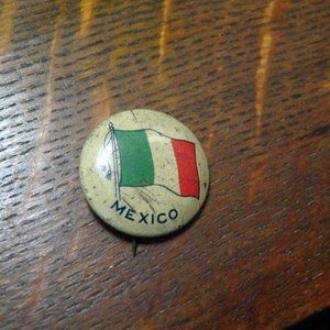 🇲🇽 Mexico National Country Flag Vintage 1930's Lapel Pin